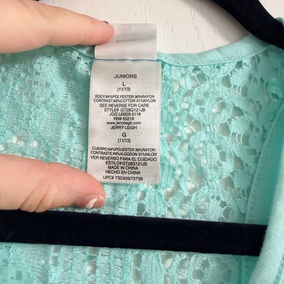 Disney Aqua Tank Top with Pink Mickey Mouse - Picture 7 of 8